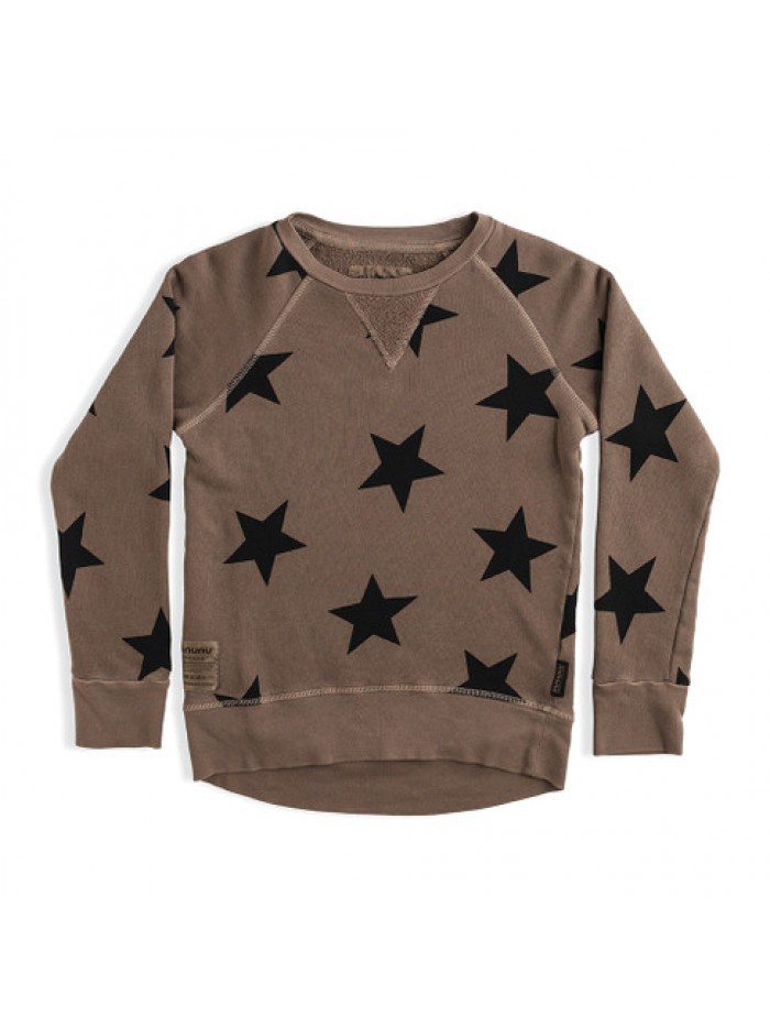 STAR SWEATSHIRT EARTH BROWN