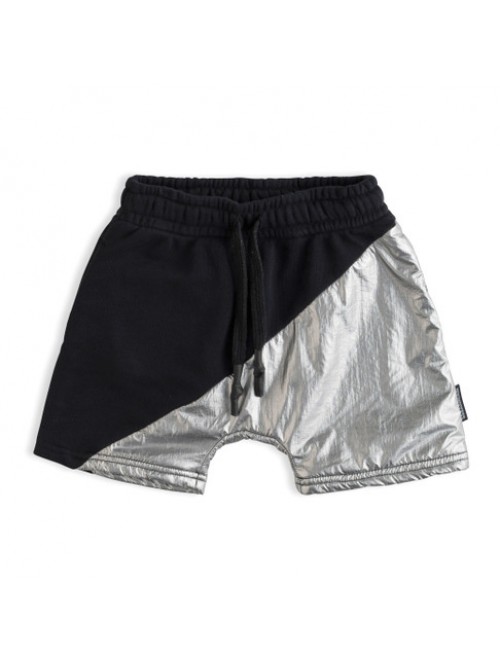 DUO SWEATSHORTS BLACK/SILVER