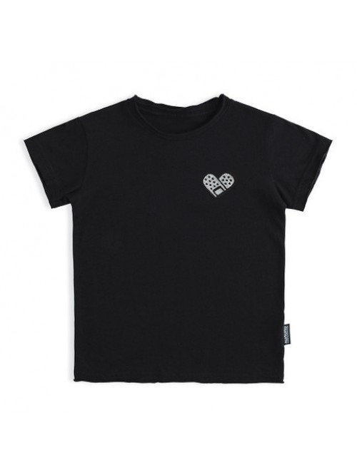   BANDAID HEART PATCH T-SHIRT BLACK