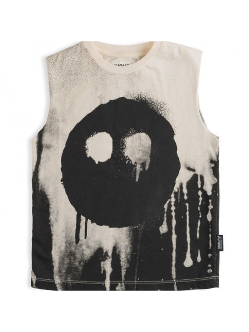 MELTING MASK SLEEVELESS SHIRT NATURAL