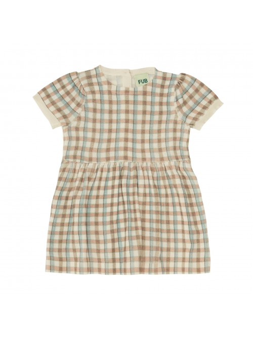 Baby Checked Dress, apricot