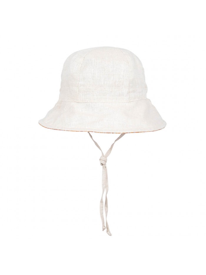 'Wanderer' Girls Reversible Sun Hat - Alice / Flax