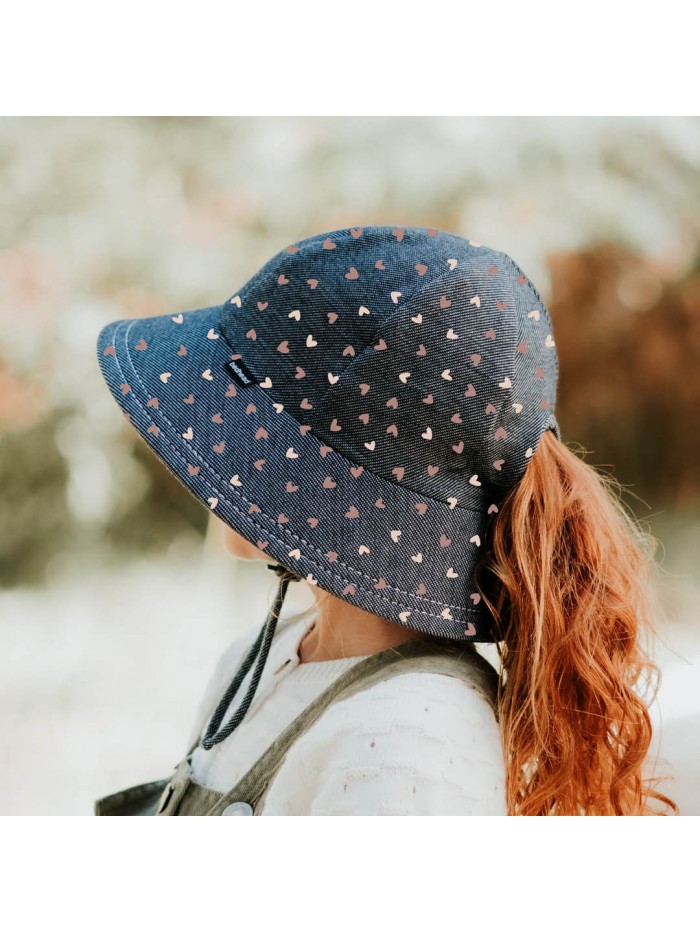 Ponytail Bucket Hat 'Sweetie' Print